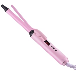 curling iron 34 inch barrel curling wand thin hair curling iron for short and long hairdual voltage fast heating adjustable temperature pink