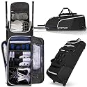 CURMIO Hockey Bag with Wheels, 38-Inch Rolling Ice Hockey Travel Bag