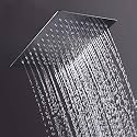 Stainless Steel SUTTON 8" x 8" Square Ultra Slim Overhead Shower/Rain Shower Without Arm in Chrome Finish for Bathroom.