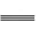 Curtain Rod Set for Photography Background Stand, 3 Pcs x 3 Feet Crossbar Connecting Rods with Conversion Adapter for Light Stand, Paper &amp; Cloth Backdrop, Photo Studio &amp; Video Shoot