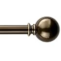 Curtain Rods for Windows 18 to 45 inches, 1 Inch Modern Metal Drapery Rods, Adjustable Heavy Duty Curtain Pole with Round Finials(18"-45"Coffee Gold)