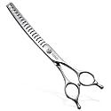 Curved Chunkers Shears Dog Grooming 38°Arc Super Curved Chunkers Dog Grooming Scissors 7in 18 Teeth Japan VG10 Alloy Steel 63HRC