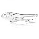 Curved Jaw Locking Pliers, 10" Curved Jaw Pliers- Carbon Steel Vise Grips - Hardened Milled Jaws for Maximum Grip - Classic Trigger Release