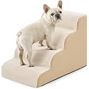 Curved Joint 4-Step Dog Stairs Medium Dogs Bed &amp; Sofa Use