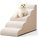 Curved Joint 5-Step Dog Stairs Large Dogs High Bed &amp; Car Access