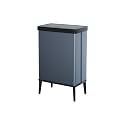 CURVER Keter Verto 54L High Waste Bin, Push Lid, Sleek Design, Easy Assembly, Recycling Friendly, Pearl Blue