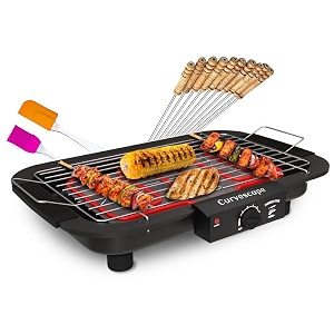 2000w griller barbeque grill with temperature control indoor and outdoor tandoor with stick spatula