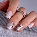 CurvLife Shrot Square French Tip Press On Nails, Garden Bloom, Soft Gel