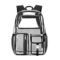 Clear backpack bulk 24 pack Heavy-Duty,16in Black TPU Group Clear Bookbag