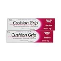 Cushion Grip Thermoplastic Denture Adhesive, 0.35 oz Travel Size (Pack of 2) – Refits and Tightens Loose Dentures for Up to 4 Days | Glue-Free, Zinc-Free, Waterproof, Acts Like a Soft Denture Reliner