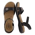 CUSHIONAIRE Bloom Comfortable Dressy Womens Sandals with Arch Support, Adjustable Straps, and Memory Foam Footbed.
