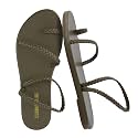 CUSHIONAIRE Chai Strappy Flip Flops for Women, Comfortable Casual Women Sandals with Memory Foam