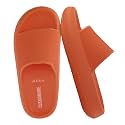 CUSHIONAIRE Feather EVA Slides for Women – Comfortable Slip On Womens Slippers, Indoor Outdoor Shower Shoes, Beach Essential Cloud Slides