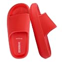 CUSHIONAIRE Feather EVA Slides for Women – Comfortable Slip On Womens Slippers, Indoor Outdoor Shower Shoes, Beach Essential Cloud Slides