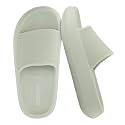 CUSHIONAIRE Feather EVA Slides for Women – Comfortable Slip On Womens Slippers, Indoor Outdoor Shower Shoes, Beach Essential Cloud Slides