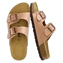 CUSHIONAIRE Lane Cork Slide Women's Sandals, Comfortable Sandals for Women