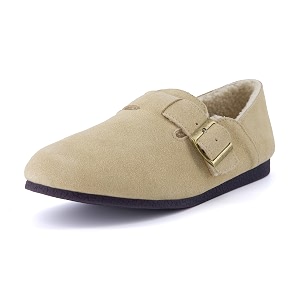 CUSHIONAIRE Womens Nest Genuine Suede Slip-On Shoe