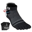 COOLMAX Running Toe Socks, Cushioned, Athletic Ankle, Men Women