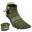 COOLMAX Running Toe Socks, Cushioned, Athletic Ankle, Men Women
