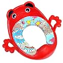 Cushioned Potty Seat with Easy Grip Handles and Comfortable seat (Red)