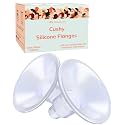 Cushy Silicone Breast Pump Flanges, Breast Shields - 30mm (2 Pack) - Replacement Pump Parts - IBCLC Recommended - Ideal for Elastic Nipples - Fits Medela, Lansinoh - Spectra, Motif Needs Adapter