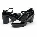 Cusolemore Mary Jane Heels with Arch Support, Closed Round Toe Chunky Pumps for Women, Comfortable Block Heel Dress Shoes