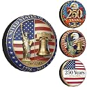 Custom 250th Anniversary Spare Tire Cover, Personalized 1776–2026 American Flag Tire Cover for Jeep Wrangler, RV, Trailer SUV Camper Patriotic Outdoor Decor All Vehicle 14" 15" 16" 17"