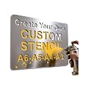 Custom 4 inch Text Stencil for Spray Paint, 11.7"x8.3" Stainless Steel
