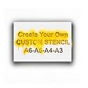 Custom 4 inch Text Stencil for Spray Paint, 11.7"x8.3" Polyester Film