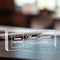 Custom Acrylic Name Plate For Desk - Personalized Logo Office Desk Decor, Employee Appreciation Gift For Men And Women With Image And Text