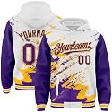 Custom Baseball Team Hooded Jacket Personalized Novelty Varsity Jackets Bomber Jerseys for Men Women Boys Girls