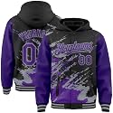 Custom Baseball Team Hooded Jacket Personalized Novelty Varsity Jackets Bomber Jerseys for Men Women Boys Girls