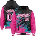 Custom Baseball Team Hooded Jacket Personalized Novelty Varsity Jackets Bomber Jerseys for Men Women Boys Girls