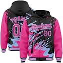 Custom Baseball Team Hooded Jacket Personalized Novelty Varsity Jackets Bomber Jerseys for Men Women Boys Girls