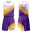 Custom Basketball Jersey Suit Men Women Youth Kids Kit Personized Name Number Jersey/Shorts Uniform Boys Girls Fans Gift