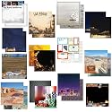 Custom Bundle - 13 Nevada Las Vegas Travel Vacation Themed 12" x 12" Scrapbook Papers - Various Brands