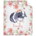 Custom Bunny Blankets Custom Baby Blanket for Girls Boy