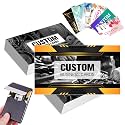 Custom Business Cards, Personalized Card with Logo, Text, Name