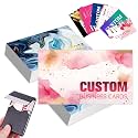 Custom Business Cards, Personalized Card with Logo, Text, Name