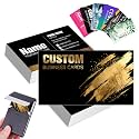Custom Business Cards, Personalized Card with Logo, Text, Name
