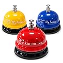 Custom Call Bell Personalized Service Desk Bell with Name Icon for Teacher