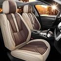 Custom Car Seat Covers for Toyota Prius 2001-2026,Easy install,Beige Brown