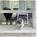 Custom Cat Door Window Insert - Plexiglass | Insulated & Weather-Sealed | Tool-Free Install for Horizontal & Vertical Windows | Microchip Lock Options | Made in USA | Small Dogs & Pets