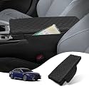 Custom for Center Console Cover 2025 2026 Toyota Camry Armrest Cover Accessories,PU Leather Armrest Seat Box Cover Protector with Pockets Storage Bag