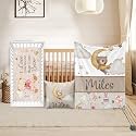 Custom Crib Bedding Set for Boys Gifts Moon Bear Design Color02