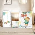 Custom Crib Bedding Set for Boys Bear Balloons Design Gifts