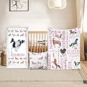 Custom Crib Bedding Set for Girls Gift Horse Monogram Design Color10