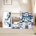 Custom Crib Bedding Set for Boy Gift Woodland Animals Design Color22