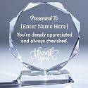 Custom Crystal Awards and Trophies – Personalized Engraved Glass Plaques for Employee Recognition, Appreciation, Farewell, Retirement, Coworker Gifts, Sports Achievements