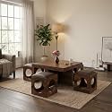 Custom Decor Coffee Tables (Art Deco, 4 Stools)